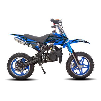 China New 49cc Cross Moto 2 Stroke Blue Air Cooled Full Automatic Mini Cross Dirt Bike Kids Bike Pit Bike T01 With CE T01 (49A) for sale