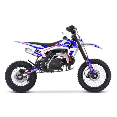 China New BLUE SEEYA 125 CROSS MOTO 4 Speed ​​Pit Bike Children Semi-automatic Dirt Bike T03 With CE T03 (125CC) for sale