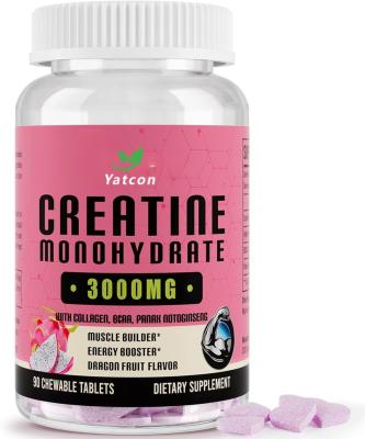 China Providing Energy Vegan Creatine Monohydrate L-Carnitine Tablets for Women and Men Pre Workout Gummies for sale