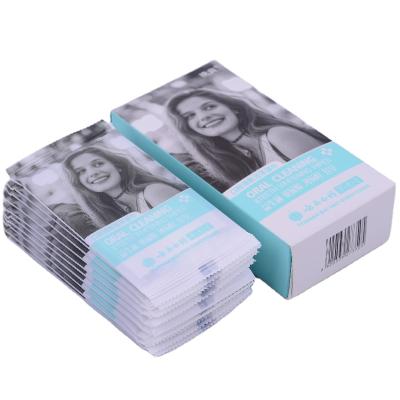 China Yunnan Baiyao Simple Alcohol Packing Single Packing Portable Oral Cleaning Non Remove Food Residue Teeth Cleaning Supply Wet Wipes for sale