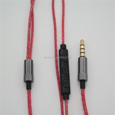 China With Microphone DIY Semi Finished Earphone Cable With Mic And Voice Control for sale