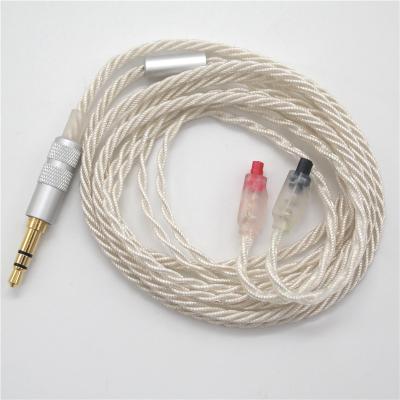 China 4cores silver new arrival silver MP3 earphone cable IEM fit for audiotechnica IM03 IM04 IM50 IM70 for sale