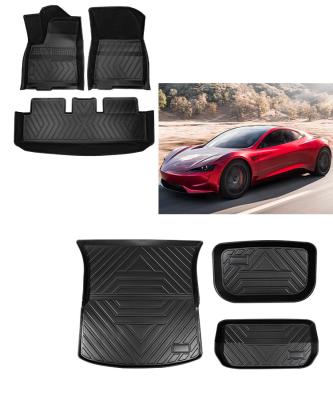 China Four Seasons Anti-Slip/Waterproof/Easy to Clean/Protection for Factory Y/3 Tesla Model 2020-2021 Direct Strip 5d Mat Car Trunk Tesla Floor Mat High Quality for sale