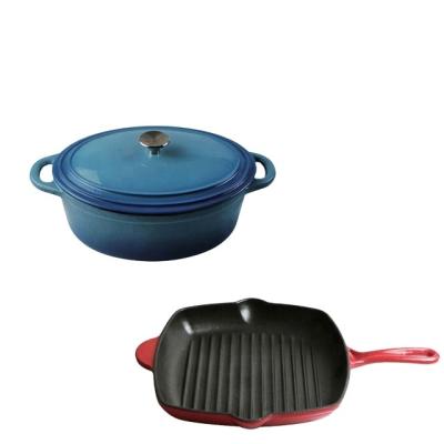 China Colored Enamel Pot Cast Iron OEM Cooking Ware Eco - Friendly Sustainable for sale