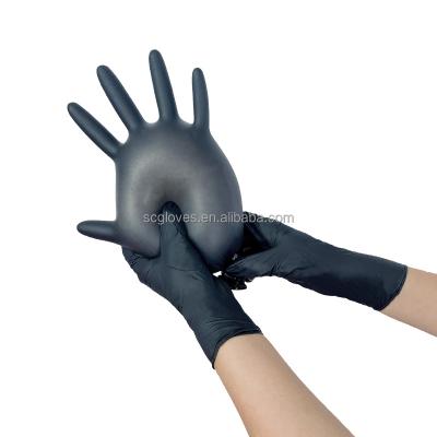 China General Purposes 2022 Wholesale High Quality Dental Pure Nitrile Gloves Low Cost Food Grade Black Non-Slip Latex Gloves for sale