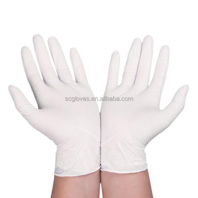 China White 100 Color Industrial Gloves Clearning Maker Powder Latex Industrial Latex Gloves / Kitchen Free Home Food Box for sale