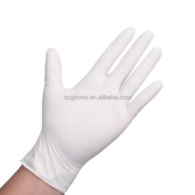 China White 100 / Color Box Clearning Manufacturer Powder Free Latex Gloves Home Industrial Food Kitchen Latex Gloves for sale