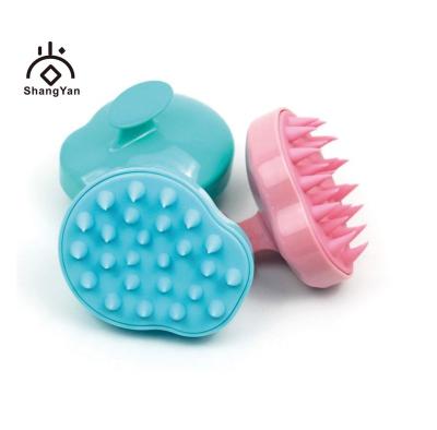 China EXFOLIATE 2022 Hot Private Label Hair Shampoo Brush Scalp Care Hairbrush Silicone Scalp Massager Natural Soft Hair Brush for sale