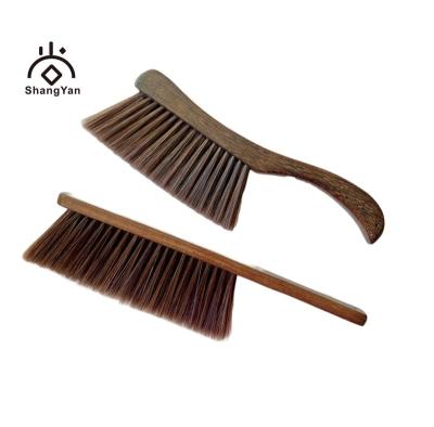 China Custom Viable Logo Wooden Long Handle Bed Sofa Broom Counter Duster Removal Dust Brush For Hair Home Cleaning Drafting Brush for sale