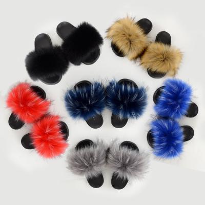 China Fashion Trend Colorful House Shoes Luxury Warm Jelly Slides Women's Fur Slippers Children's Sandals for sale