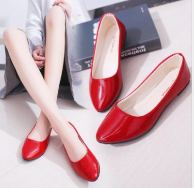 China Fashion Flat Hot Selling Colorful Slip On Dolly Flats Single Shoes Simple Women's for sale