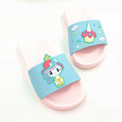 China New Children Unicorn Gifts Slipper Sandals Girls Rainbow Shoes Design Kids Slipper Sandals Summer Indoor Waterproof Kids Slipper for sale