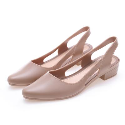 China Waterproof 2020 Women's High Heels Shoes PVC Spring Shoes Waterproof Toe Slip On Shoe New Headed Sexy for sale