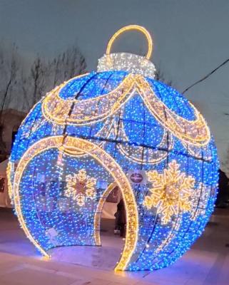 China Large Street Christmas Sphere Mall Decorations for sale