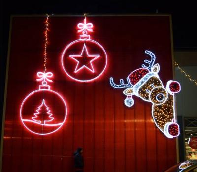 China Outdoor Street Mall Wall Christmas Pattern Light for sale