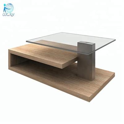 China Easy Clean Modern Coffee Tea Metal Glass Coffee Table for sale