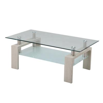 China Modern Glass MDF Wood Modern Home Coffee Table for sale