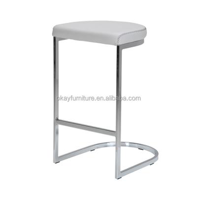 China Strong Leather Chrome Leg Maid Price Modern Bar Chair for sale