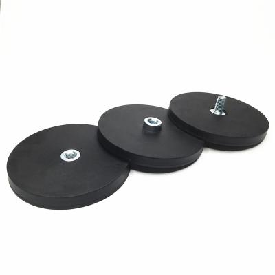 China Industrial Rubber Coated Magnet 88mm Male Wire 3/8-16 for sale