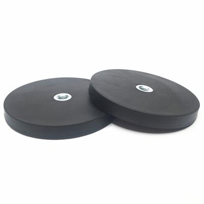 China Industrial Pot Magnet Black Round Rubber Coated Magnet With Dia88mm Female Thread for sale