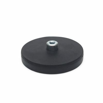 China Powerful custom rubber coated industrial magnet pot magnet dia43mm for sale