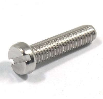 China 304 Stainless Steel Slotted Flat Pan Head Screws Pan Head Slotted Screw for sale