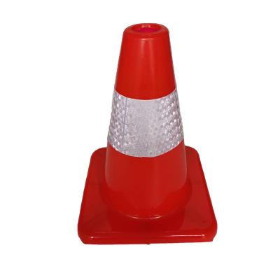 China Traffic Safety Road Marking PVC Road Safety Reflective Cone For Traffic Safety 30cm for sale