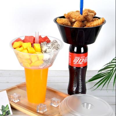 China 700ml Single Wall Snack Bowls Milky Tea Cups Fruit Trays Popcorn Takeout Bowls Drinking Together Strong Injection Process for sale