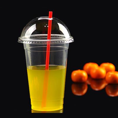 China 500ml Single Wall PP Bubble Tea Plastic Cups Hot And Cold Drinking Juice Cup 95mm Top Diameter for sale