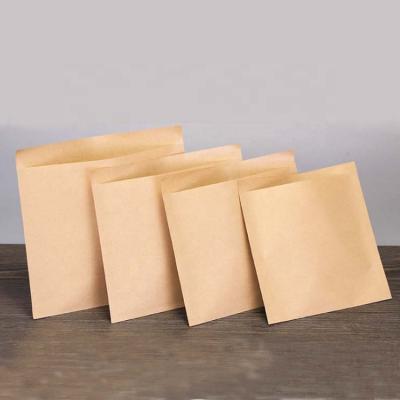 China Disposable Food Grade Kraft Paper Bread Bags Greaseproof Snack Bag Baked Cake and Bread Bags Custom Logo for sale