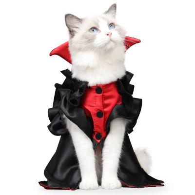 China Cat Vampire Halloween Costume Holiday viable dressing up coat for Kitten Small Medium Outfit Cosplay party decoration costume for sale