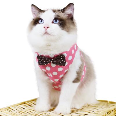 China Personalized Three Color Print Butterfly Festival Cat Harness Adjustable With Leash for sale