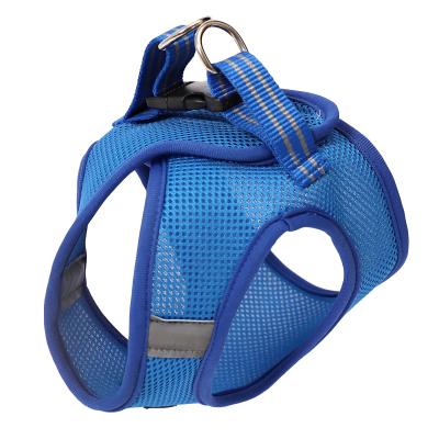 China Breathable Air Adjustable Reflective Mesh Cat Chest Straps Harness Leash Leads Collar Vest with Leash Set for sale