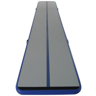 China Inflatable Drop Stitch PVC and Sapphire Blue Air Track Air Tumble Mat For Sale for sale