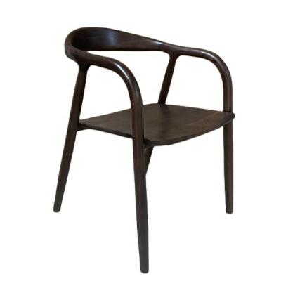 China Black Walnut Wood Design Dining Chair Luxury Modern Solid Wood Dining Armchair for sale