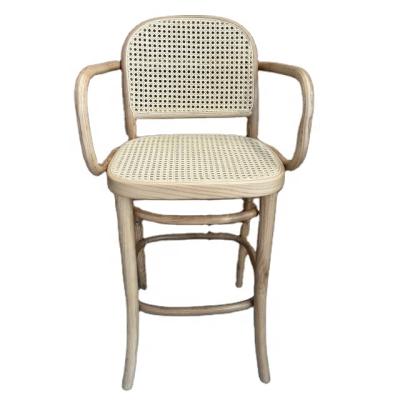 China Comfortable and sturdy luxury modern hotel bar chair fabric restaurant design solid wood umpire chair for sale