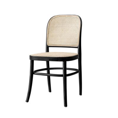 China Brown Woven Modern Genuine Black Dining Chair Modern Dining Chair For Dining Room for sale