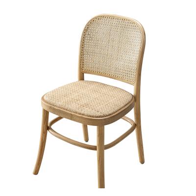 China Modern Home Restaurant Garden Furniture Stackable Armrest Chair Rattan Dining Chair for sale