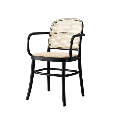 China Modern Chinese black comfortable wooden chair outdoor or restaurant kitchen for sale