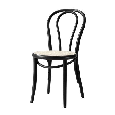 China Restaurant Modern Rattan Solid Wood Large Dining Chair For Kitchen Room for sale