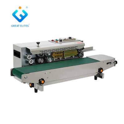 China FR-900 food container sealer machine low price automatic band sealer sealing machine for pp cpv foil bag for sale