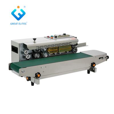 China FR-900 food tape sealer continuous machine manual band sealing machine for pp cpv sheet plastic bag for sale