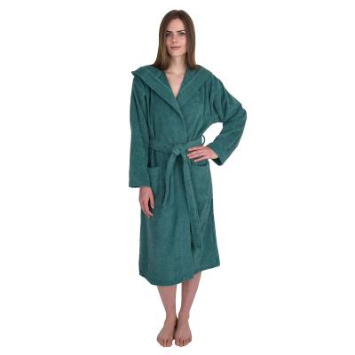 China Soft Terry Shawl collar hooded bathrobe 100% cotton private label for sale