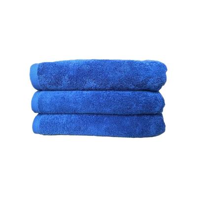 China Luxury Blue premium bath towels  100% cotton for sale