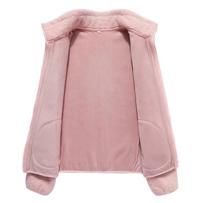 China Amazon Sales Polyester Women Waterproof Warm Fleece Jacket With Zipper for sale