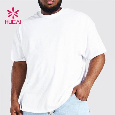 China Best Quality Breathable Custom Muscle Big Size Quick Dry 100% Cotton Raglan Sleeve Gym Wear Plus Size White T Shirt For Men for sale