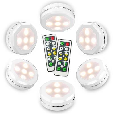 China Modern Wireless LED Puck Lights Battery Operated LED Puck Lights With Remote Control Puck Lights With Remote for sale