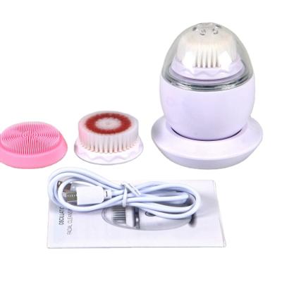 China - Ultra Sonic Waterproof High Frequency Face Remover Cleansing Electric Facial Brush for sale