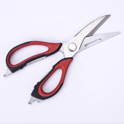 China Eco-friendly multifunctional heavy duty kitchen scissors for chicken, poultry, fish, vegetables and BBQ for sale