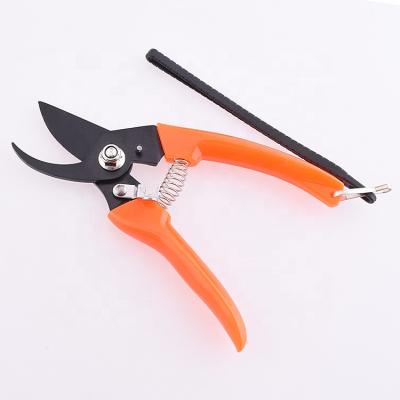 China Anti-Slip Handle Coating Black Blade And Plastic Handle Garden Scissors for sale